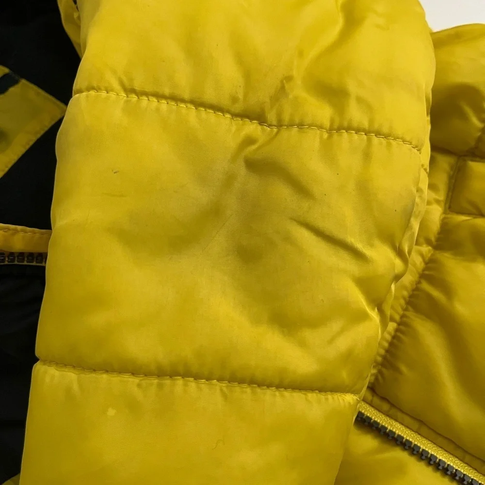 Tommy Hilfiger Kids Yellow Puffer Jacket with Navy blue  and White Panels